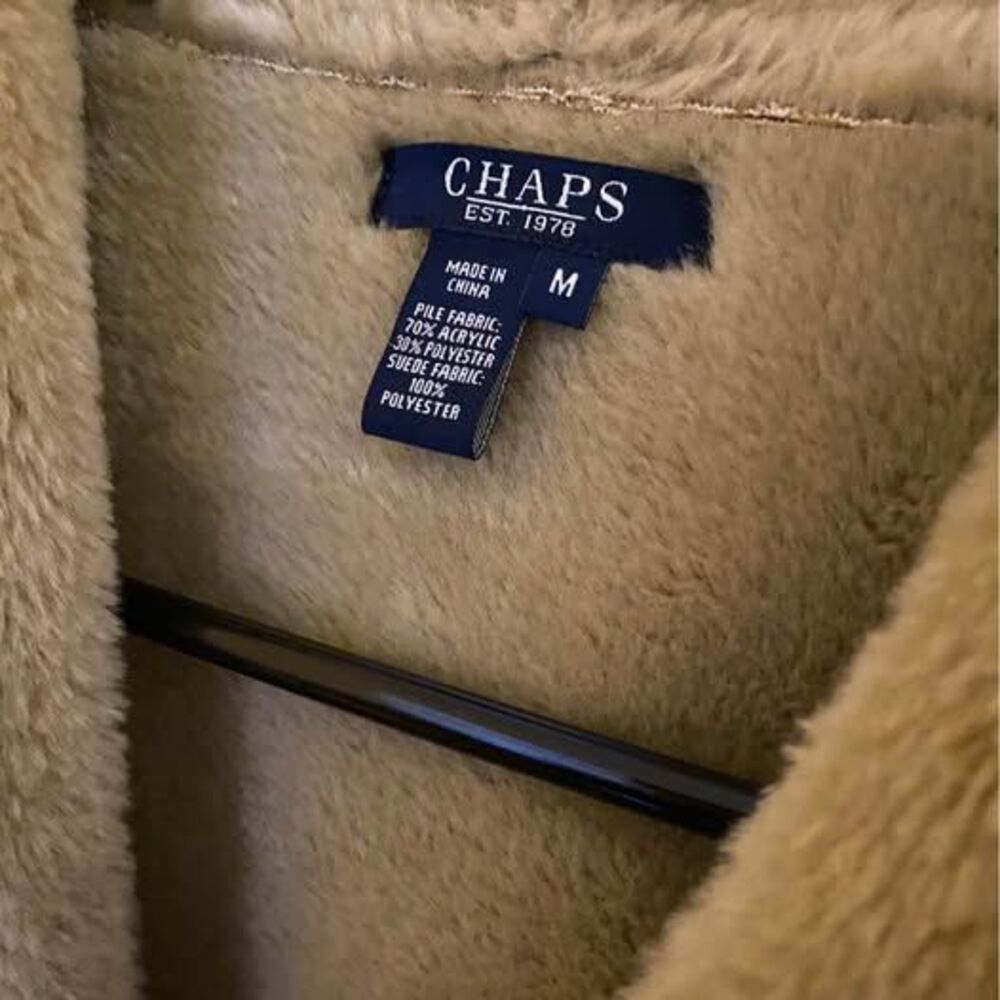 Chaps Womens Suede Toggle Button Coat - image 2